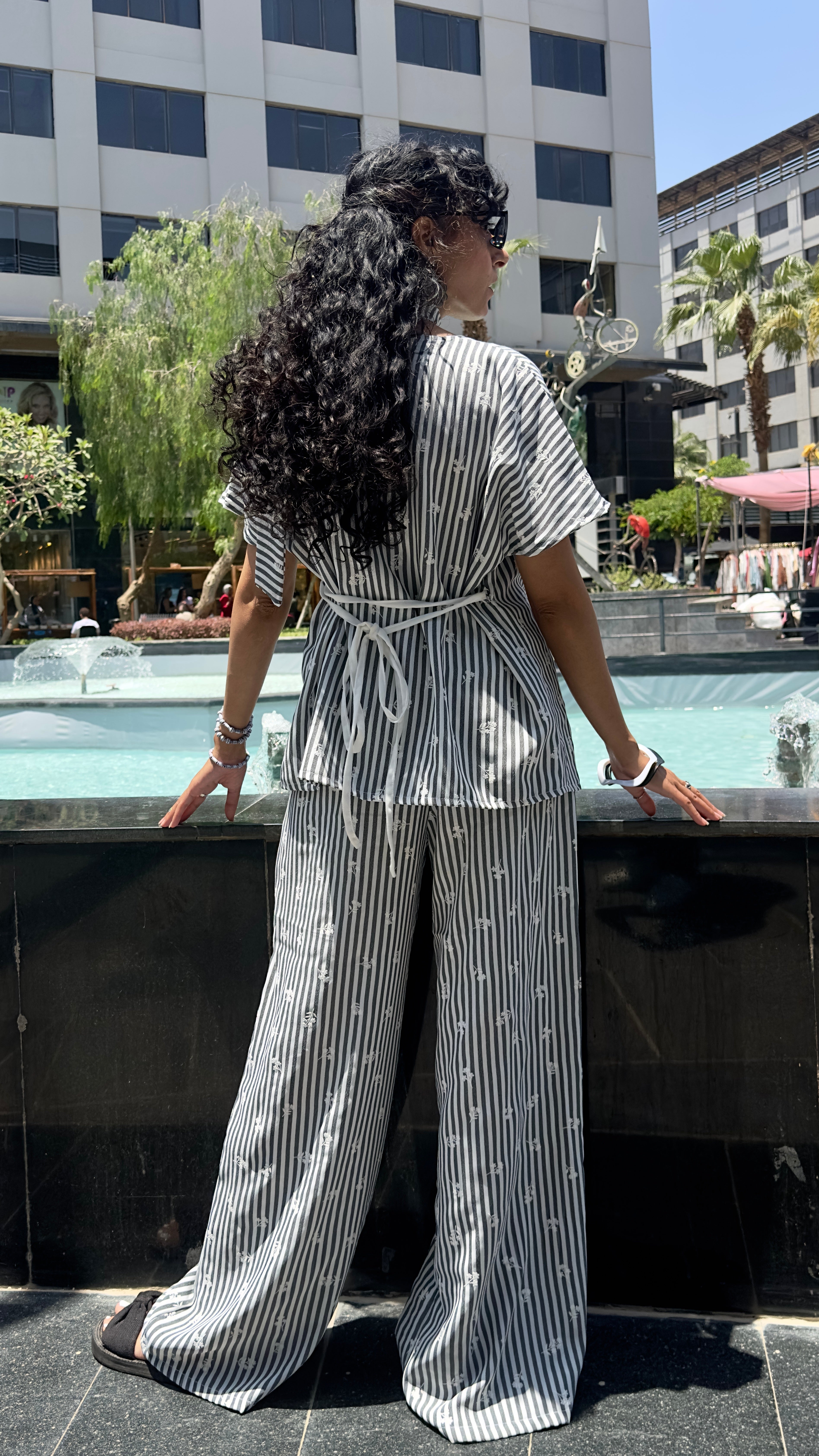 Stripy Floral Set