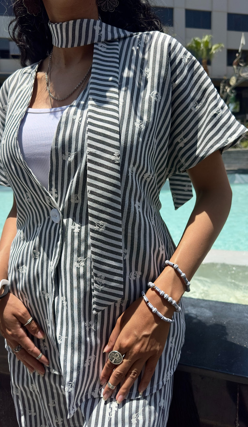 Stripy Floral Set